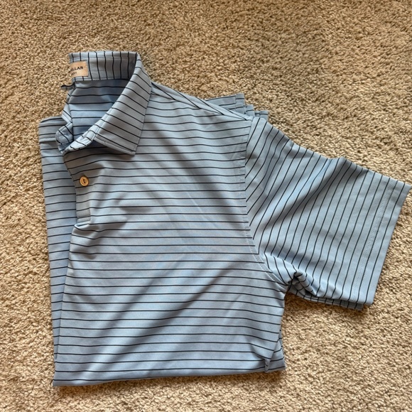 Peter Millar Crafty Stripe Youth Polo XL Blue 13-14 EUC - Picture 3 of 4